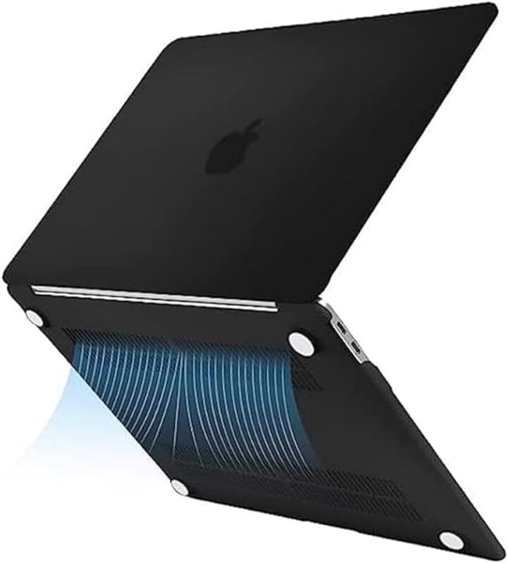 MARGOUN Compatible with New MacBook Air 13 inch Case 2022 2021 2020 M1 A2337 A2179 A1932 Plastic Hard Shell Case (Black, 13" A1932)